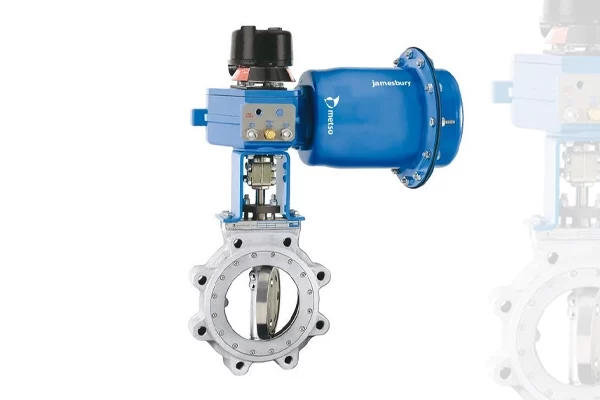 Pneumatic butterfly valve metso